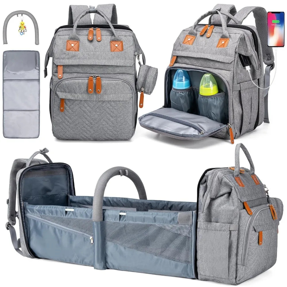 Diaper Bag Backpack with Detachable Changing Station, Large Capacity Baby Diaper Bags for Boys & Girls, Baby Registry Search