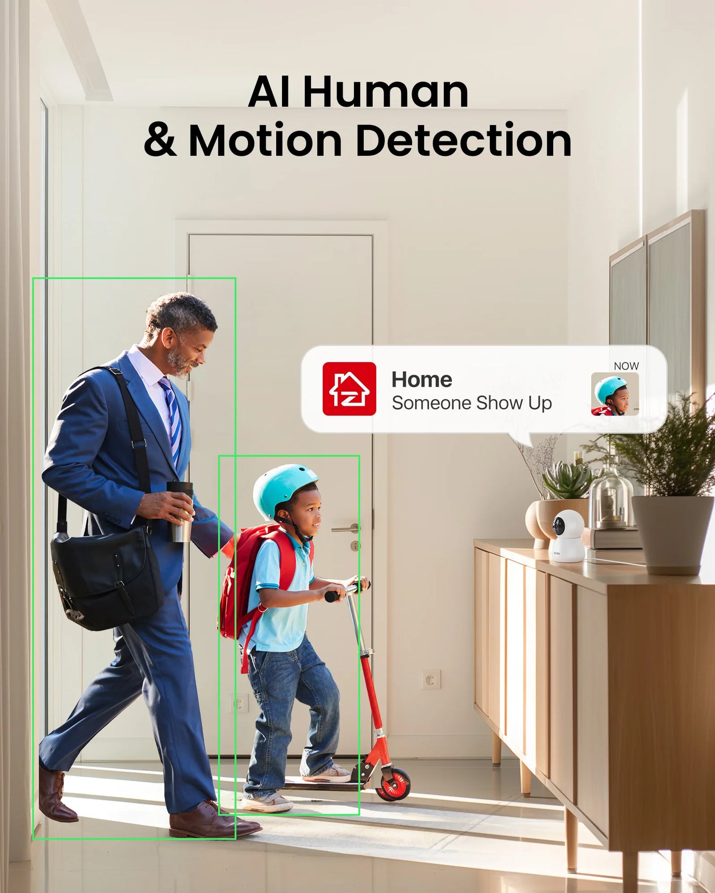 ZOSI C516 2.5K Pan/Tilt Wireless Security Indoor Camera 4MP Smart Baby Pet Monitor Auto Track 2.4/5GHz WiFi Surveillance Camera