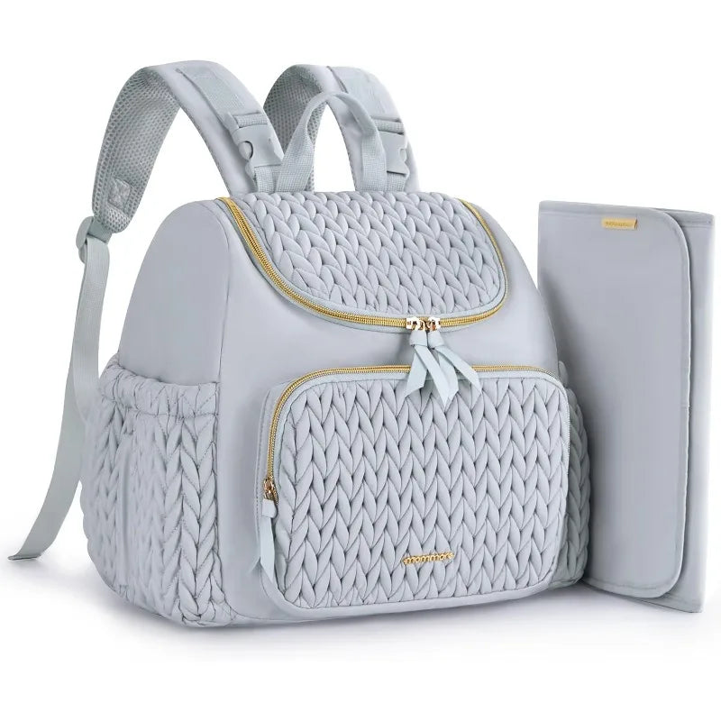 Bag Small Diaper Backpack Stylish Baby Travel Backpacks with Insulated Pockets, Changing Pad, Stroller Straps