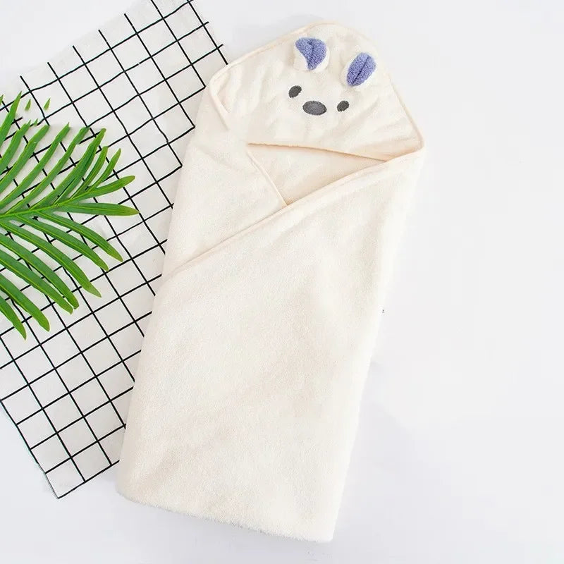 Newborn Baby Bath Towel Baby Towel Hooded Newborn Baby Blankets Newborn Velvet Swaddle Blanket Infant Towels Kids Beach Blanket