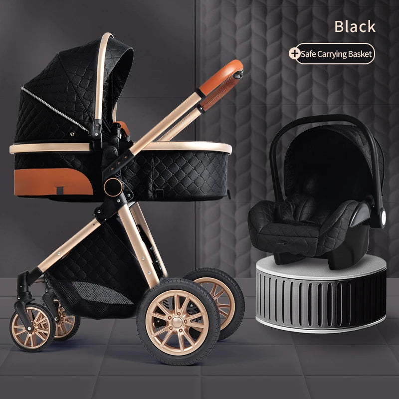 3in1 baby stroller multifunctional luxury baby stroller two-way seated and sleeping baby stroller, newborn travel baby stroller