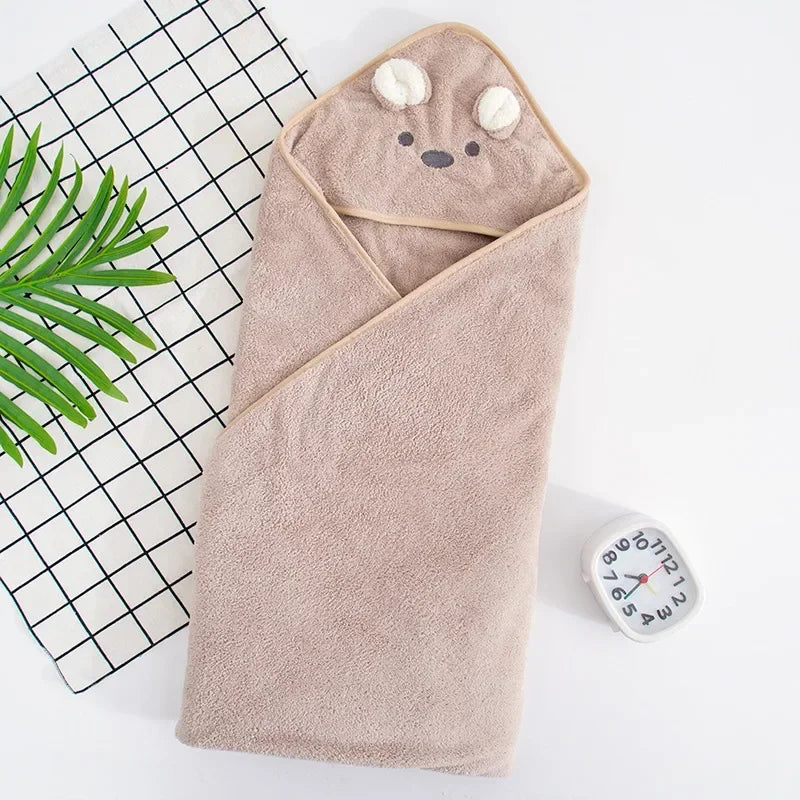 Newborn Baby Bath Towel Baby Towel Hooded Newborn Baby Blankets Newborn Velvet Swaddle Blanket Infant Towels Kids Beach Blanket